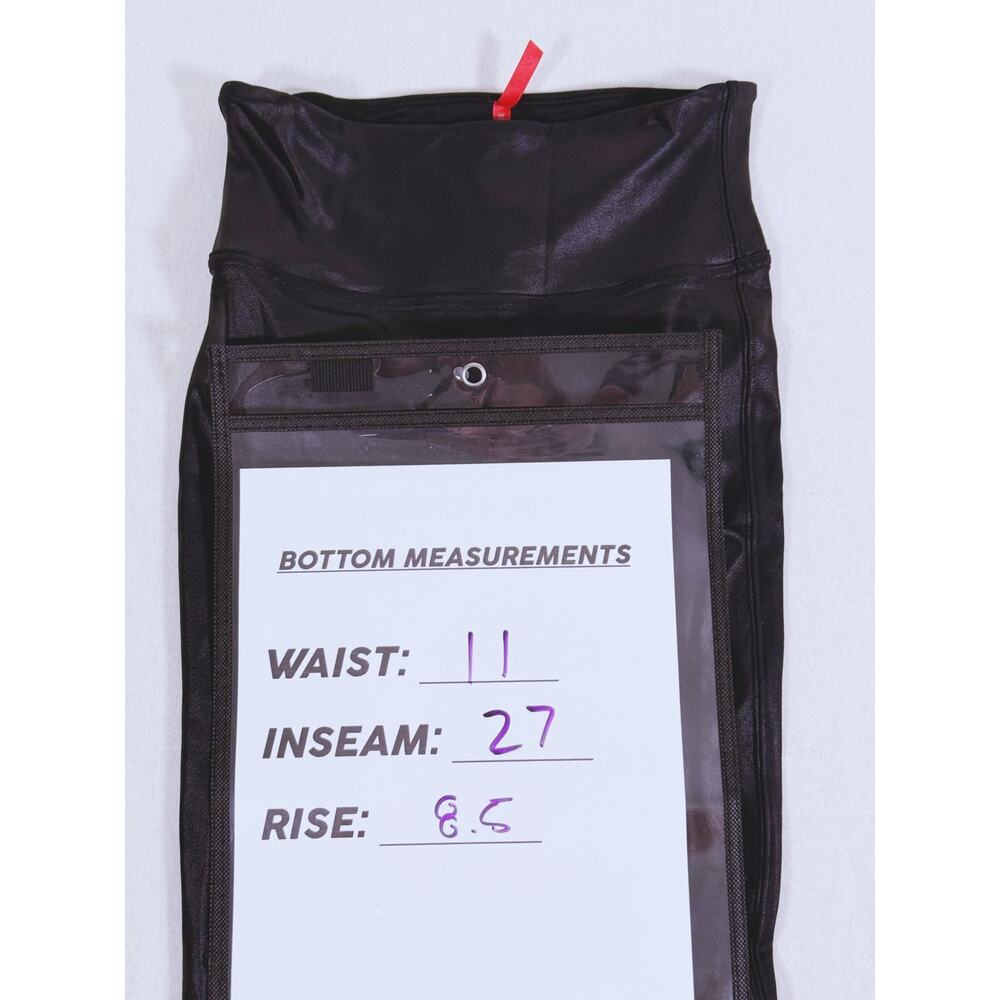 Spanx Sleek Faux Leather Leggings Small Black Slim Edgy Going Out Party Minimal - Picture 7 of 7